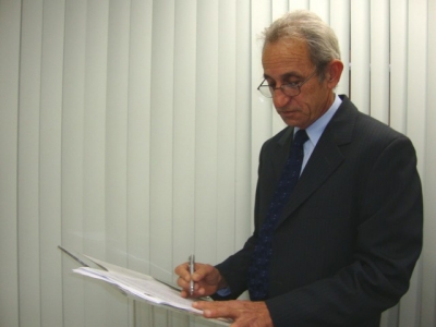 Dr. Eliel durante solenidade de posse, na sede do Conselho, no dia 9 de setembro