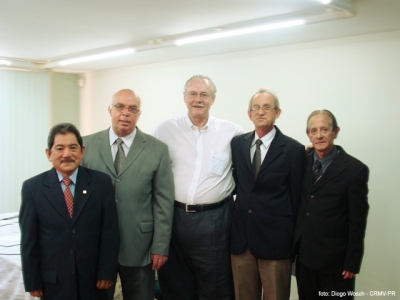Na foto: Masahiko Ohi, Paulo Miranda, Orlando Pessutti, Eliel de Freitas, Rafael Dias